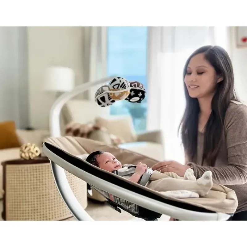 4 Moms Bouncers, Swings & Rockers|Gifts Over $100*- MamaRoo Multi-Motion Baby Swing, Sandstone