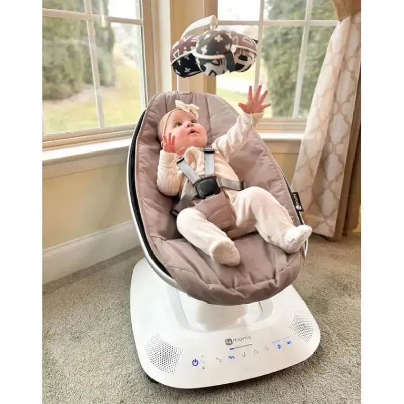 4 Moms Bouncers, Swings & Rockers|Gifts Over $100*- MamaRoo Multi-Motion Baby Swing, Sandstone