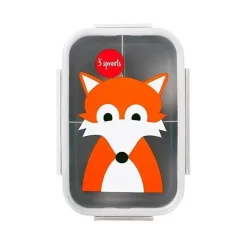 3 Sprouts Lunch Box|Dishes, Utensils & Food Containers*- Fox Lunch Bento Box, Gray