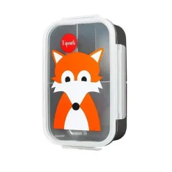 3 Sprouts Lunch Box|Dishes, Utensils & Food Containers*- Fox Lunch Bento Box, Gray