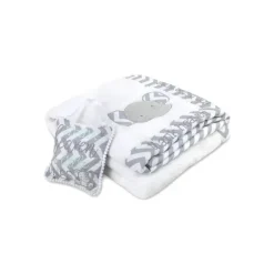 AD Sutton Blankets & Quilts*A.D. Sutton - Baby Blankets Elephant, Grey/White