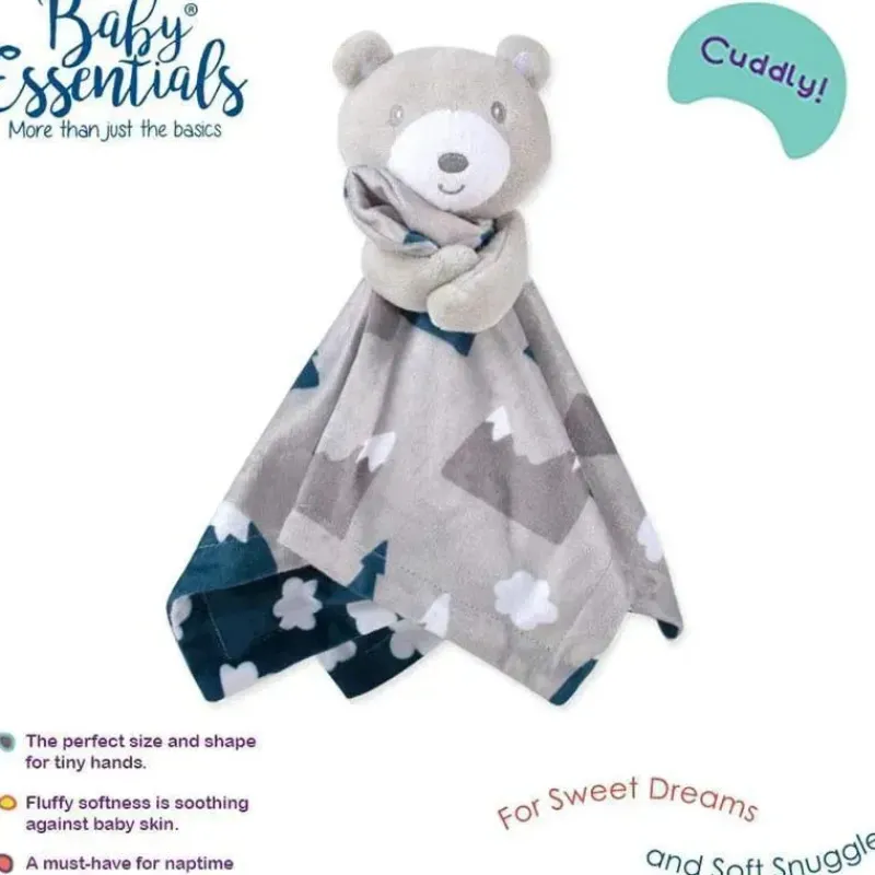 AD Sutton Lovies, Security Blankets & Blankies*A.D. Sutton - Baby Essentials Security Blanket, Bear Mountain Blue