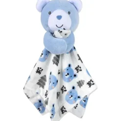 AD Sutton Lovies, Security Blankets & Blankies*A.D. Sutton - Baby Essentials Security Blanket, Bear With Tree Blue