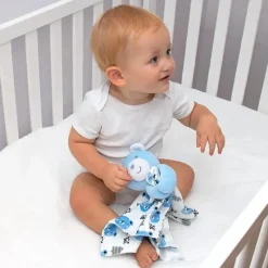 AD Sutton Lovies, Security Blankets & Blankies*A.D. Sutton - Baby Essentials Security Blanket, Bear With Tree Blue
