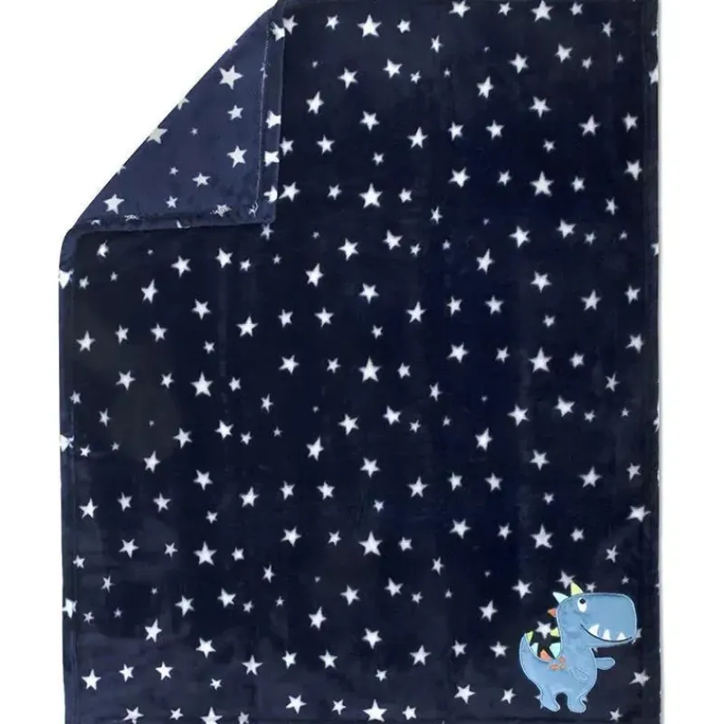AD Sutton Blankets & Quilts*A.D. Sutton - Baby Essentials Plush Blanket, Dino Blue