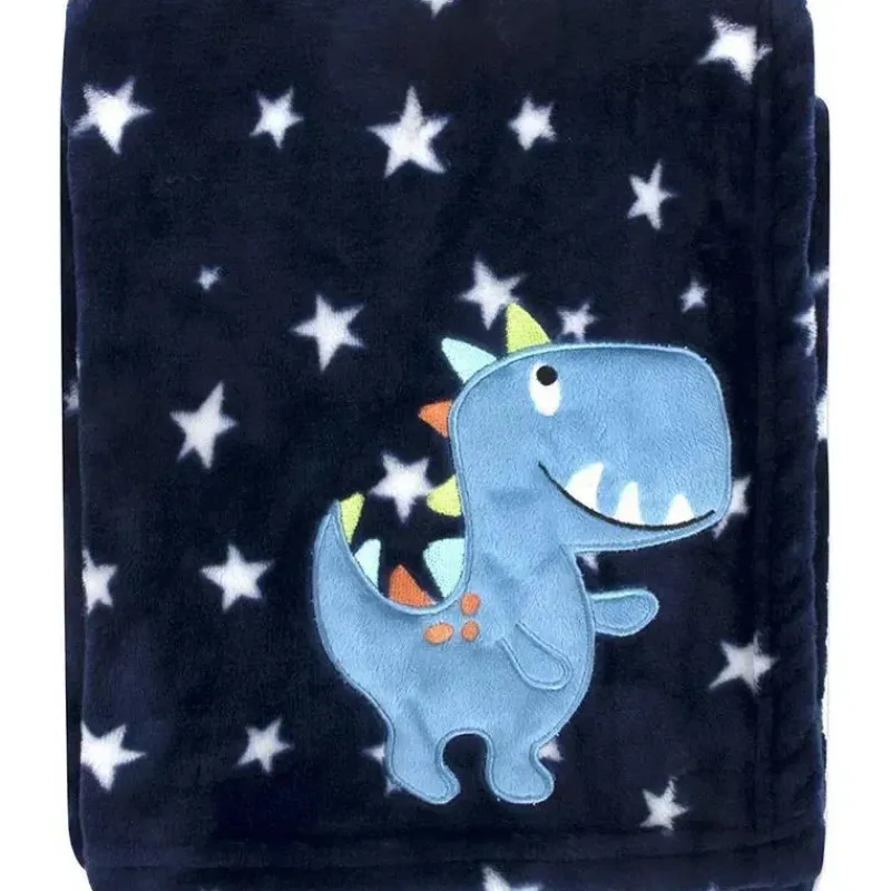 AD Sutton Blankets & Quilts*A.D. Sutton - Baby Essentials Plush Blanket, Dino Blue