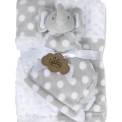 AD Sutton Blankets & Quilts*A.D. Sutton - Baby Essentials Blankets With Secutiry Blanket, Elephant Grey
