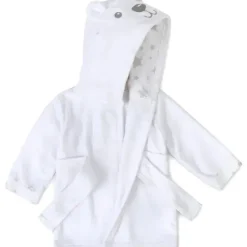 AD Sutton Baby Robes*A.D Sutton - Baby Terry Cloth Plush Animal Face Robe, 0-9 Month Baby Robe with Ears, White Bear