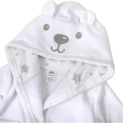 AD Sutton Baby Robes*A.D Sutton - Baby Terry Cloth Plush Animal Face Robe, 0-9 Month Baby Robe with Ears, White Bear