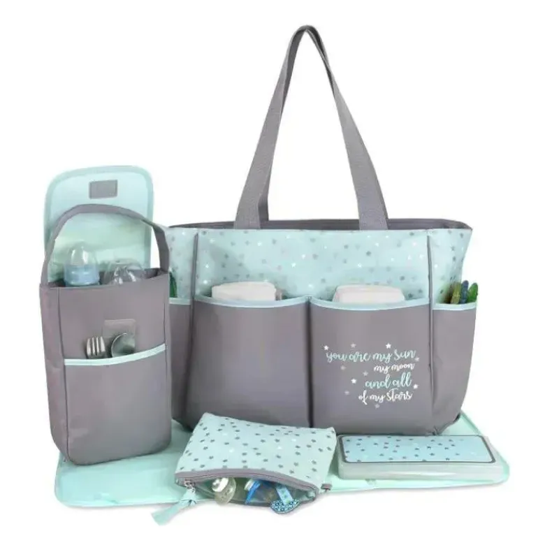 AD Sutton Diaper Backpacks*A.D. Sutton - 5Pk Baby Essentials Diaper Bag Set, Blue