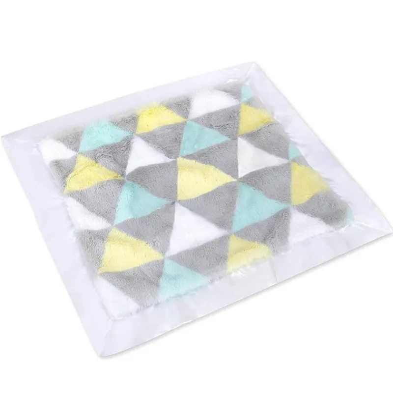 United Pacific Designs Blankets & Quilts*A.D. Sutton - Plush Unisex Triangle Print Blanket With Satin Trim Multi