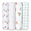 Aden + Anais Blanket Gift Set|Swaddles & Wearable Blankets*- 4 Pk Elephant Circus Swaddle Blankets