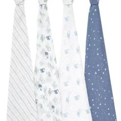 Aden + Anais Blanket Gift Set|Swaddles & Wearable Blankets*- 4 Pk Muslin Swaddles, Time To Dream