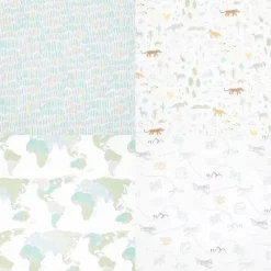Aden + Anais Blanket Gift Set|Swaddles & Wearable Blankets*- 4 Pk Muslin Swaddles, Voyager