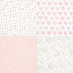 Aden + Anais Blanket Gift Set|Swaddles & Wearable Blankets*- 4 Pk Muslin Swaddles, Piece of My Heart