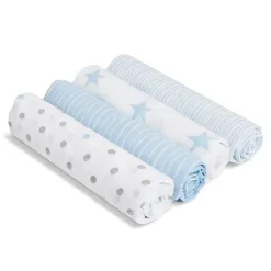 Aden + Anais Blanket Gift Set|Swaddles & Wearable Blankets*- 4 Pk Muslin Swaddles, Dapper