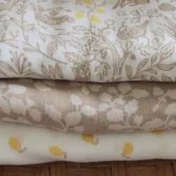 Aden + Anais Blanket Gift Set|Swaddles & Wearable Blankets*- 3-Pack Swaddles - Silky Soft Natural, Woodland
