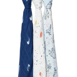 Aden + Anais Blanket Gift Set|Swaddles & Wearable Blankets*- 3-Pack Swaddles - Silky Soft, Stargaze