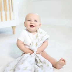 Aden + Anais Blanket Gift Set|Swaddles & Wearable Blankets*- 4Pk Cotton Muslin Swaddle, Natural History
