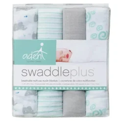 Aden + Anais Blanket Gift Set|Swaddles & Wearable Blankets*- 4Pk Cotton Muslin Swaddle, Baby Star