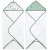 Aden + Anais Bath Gift Set|Baby Bath Towels*- 2Pk Cotton Muslin Hooded Towel, Dinotime