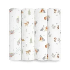 Aden + Anais Blanket Gift Set|Swaddles & Wearable Blankets*- 4Pk Disney + Friends Blanket Swaddles