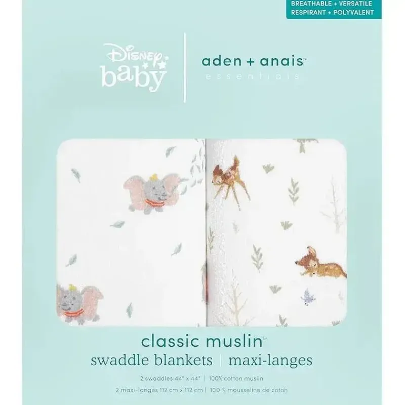 Aden + Anais Blanket Gift Set|Swaddles & Wearable Blankets*- 2Pk Disney + Friends Swaddle Blanket