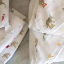 Aden + Anais Baby Washcloths*- 3Pk Elephant Circus Washcloth Set