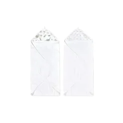 Aden + Anais Bath Gift Set|Baby Bath Towels*- 2Pk Essentials Hooded Dino Jungle Baby Bath Towel