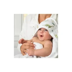 Aden + Anais Bath Gift Set|Baby Bath Towels*- 2Pk Essentials Hooded Dino Jungle Baby Bath Towel