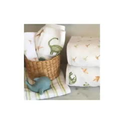 Aden + Anais Baby Washcloths*- 3Pk Essentials Classic Dino Jungle Washcloth Set