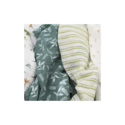Aden + Anais Blanket Gift Set|Swaddles & Wearable Blankets*- 4Pk Essential Dino Jungle Swaddle Blankets