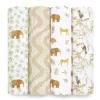 Aden + Anais Blanket Gift Set|Swaddles & Wearable Blankets*- 4Pk Muslin Swaddles Tanzania