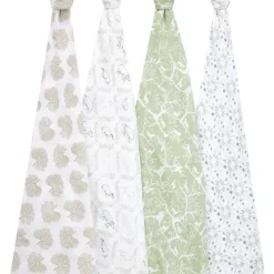 Aden + Anais Blanket Gift Set|Swaddles & Wearable Blankets*- 4Pk Muslin Swaddles Harmony
