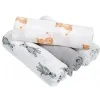 Aden + Anais Blanket Gift Set|Swaddles & Wearable Blankets*- 4Pk Muslin Swaddles, Safari Babes