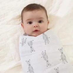 Aden + Anais Blanket Gift Set|Swaddles & Wearable Blankets*- 4Pk Muslin Swaddles, Safari Babes