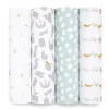 Aden + Anais Blanket Gift Set|Swaddles & Wearable Blankets*- 4Pk Muslin Swaddles Alphabet Animals