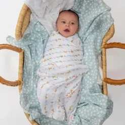 Aden + Anais Blanket Gift Set|Swaddles & Wearable Blankets*- 4Pk Muslin Swaddles Alphabet Animals