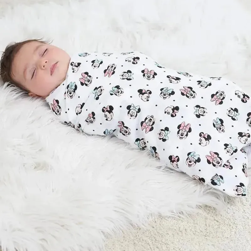 Aden + Anais Blanket Gift Set|Blankets & Quilts*- Swaddle Blanket, Muslin Blankets, 4 Pk, Minnie Mouse Rainbows