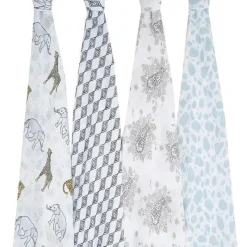 Aden + Anais Blanket Gift Set|Swaddles & Wearable Blankets*- Swaddles Jungle 4 Pack