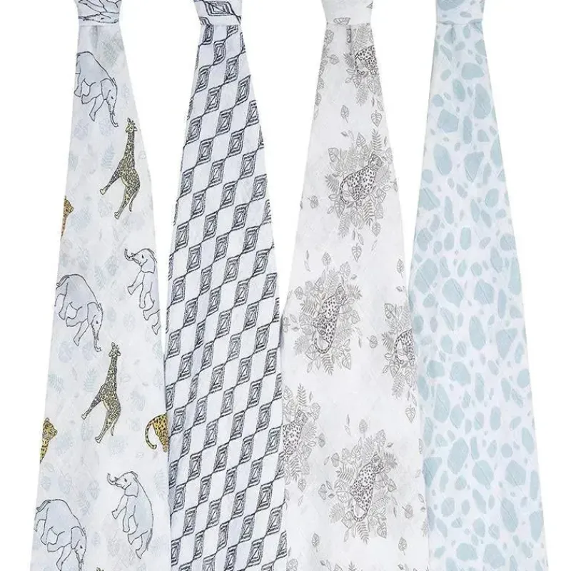 Aden + Anais Blanket Gift Set|Swaddles & Wearable Blankets*- Swaddles Jungle 4 Pack