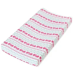 Aden + Anais Changing Pads & Covers*Dove Muslin Changing Pad Cover, Light Hearted