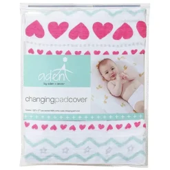Aden + Anais Changing Pads & Covers*Dove Muslin Changing Pad Cover, Light Hearted