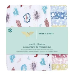 Aden + Anais Blankets & Quilts*Essentials Muslin Blanket Wonder Woman- Power Pop