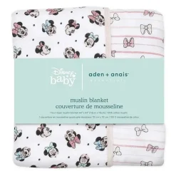 Aden + Anais Mickey & Minnie|Blankets & Quilts*Essentials Muslin Blanket Minnie Rainbows