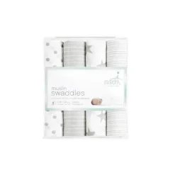 Aden + Anais Blanket Gift Set|Swaddles & Wearable Blankets*Muslin Swaddle Dusty, 4-Pack