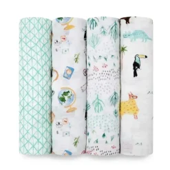Aden + Anais Blanket Gift Set|Blankets & Quilts*Swaddles Around The World 4-Pack