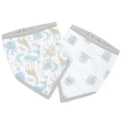 Aden + Anais Swaddles & Wearable Blankets*Aden+Anais - 2 Pk Natural History Bib