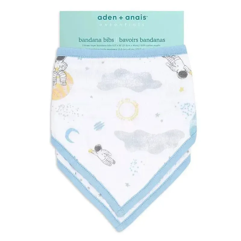 Aden + Anais Swaddles & Wearable Blankets*Aden+Anais - 2 Pk Space Explorers Bib