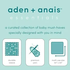 Aden + Anais Swaddles & Wearable Blankets*Aden+Anais - 2 Pk Space Explorers Bib